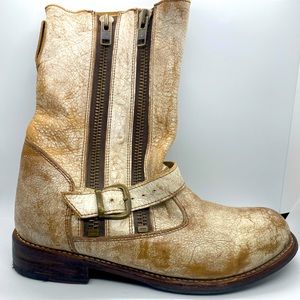 BedStu handcrafted leather boots, shin-high